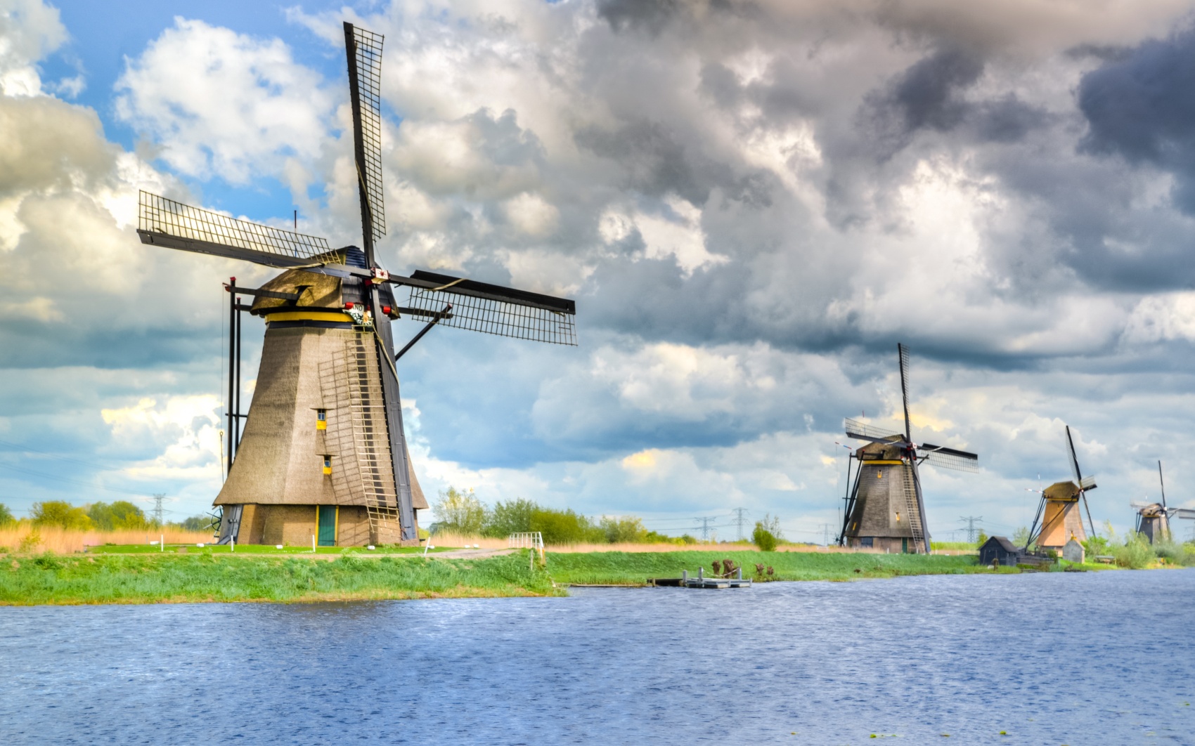 Holland Niederlande Windmühle Polderlandschaft