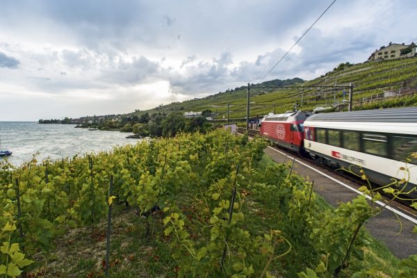 Seen Eisenbahnen Schweizer Panorama Züge