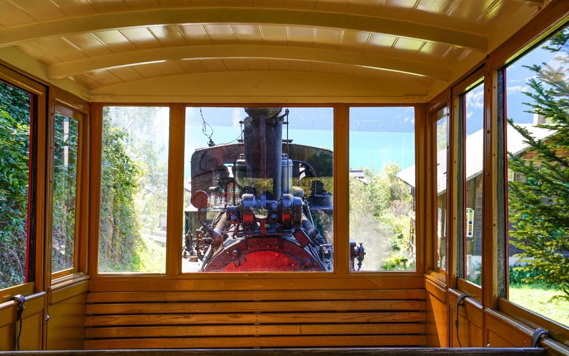 Eisenbahn Nostalgie Volldampf bahnreisen Zugreisen Dampfzug Nostalgiezug Eisenbahn Romantik Berner Oberland