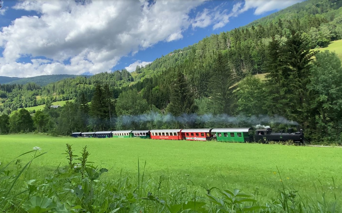 Schmalspur Dampf Zug Eisenbahn Österreich Dampfzug