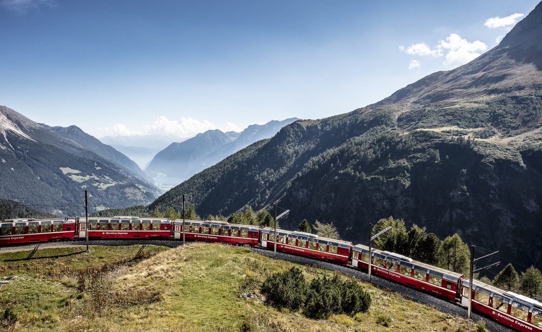 Bernina Express, Alp Grüm, Panorama Züge Schweiz
