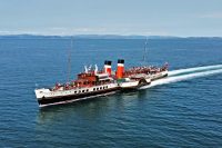 Nostalgie Schaufelrad-Dampfer Dampfschiff Waverley Schottland Großbritannien Nostalgie