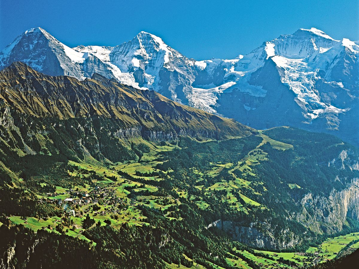 Schweiz Berner Oberland Jungfrau Eiger Mönch Wengen Kleine Scheidegg Grindelwald Lauterbrunnen