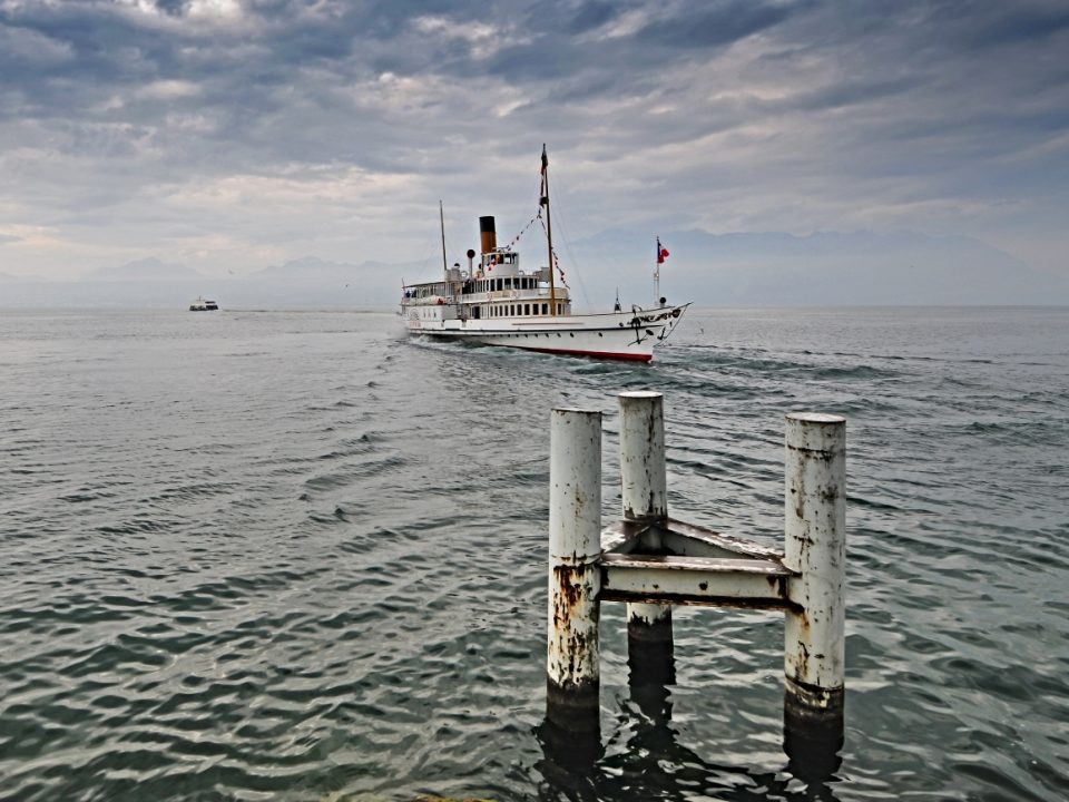 Montreux Genf, Belle Epoque DAmpfschiff Genfer See