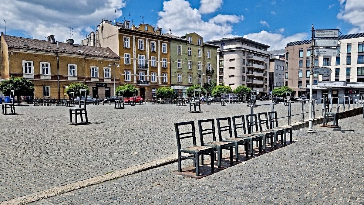 Krakau, Heldenplatz, Polen, Plac-Bohaterow, Mahnmal, Juden Ghetto, Nazis-REgierung