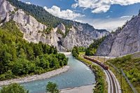 Rheinschlucht Schweizer Grand Canyon Rhätische Bahn, Bernina Express, Glacier Express, Albula Schweiz Graubünden